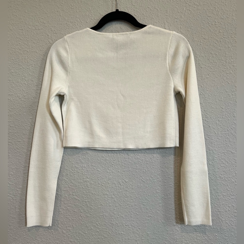 NWT Brandy Melville off-white cardigan One Size - Picture 4 of 6